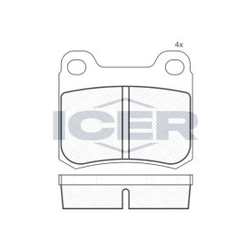 Bremsbeläge 180517 von ICER günstig für 7,60 € online kaufen