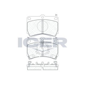 Achetez des Plaquettes de frein ICER 180611 à prix pour 10,47 €