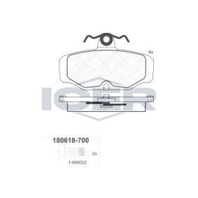 Acquista Kit pastiglie freni da ICER 180618-700 a buon mercato per soli 21,24 €