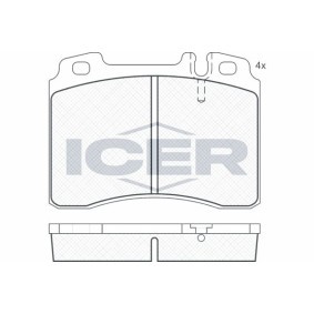 Bremsbeläge 180861 von ICER günstig für 25,01 € online kaufen