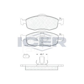 Bremsbeläge 180917 von ICER günstig für 31,08 € online kaufen