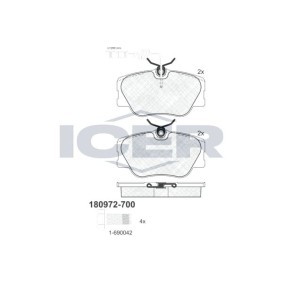 Bremsbeläge 180972-700 von ICER günstig für 27,86 € online kaufen