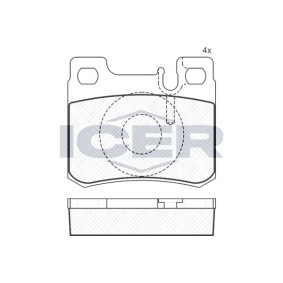Bremsbeläge 180974 von ICER günstig für 17,13 € online kaufen