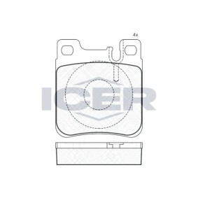 Bremsbeläge 180976 von ICER günstig für 19,44 € online kaufen