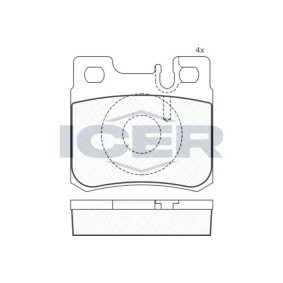 Bremsbeläge 180978 von ICER günstig für 15,47 € online kaufen