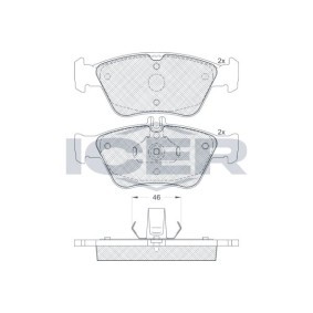 Bremsbeläge 181115 von ICER günstig für 20,54 € online kaufen
