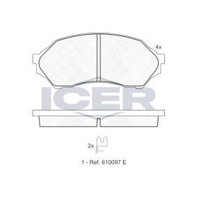 Achetez des Plaquettes de frein ICER 181309 à prix pour 20,82 €