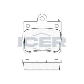Bremsbeläge 181310 von ICER günstig für 18,25 € online kaufen