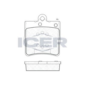 Bremsbeläge 181311 von ICER günstig für 24,52 € online kaufen