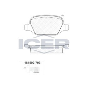 Osta Jarrupalat, levyjarru ICER:llä 181502-703 edullisesti hintaan 19,13 €