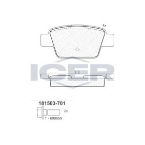 Osta Jarrupalat, levyjarru ICER:llä 181503-701 edullisesti hintaan 18,81 €