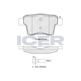 Bremsbeläge 181722-701 von ICER günstig für 28,43 € online kaufen