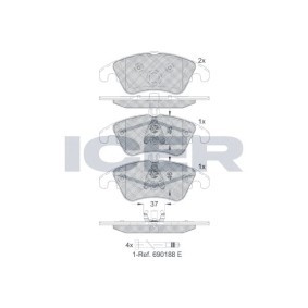 Bremsbeläge 181865 von ICER günstig für 22,15 € online kaufen