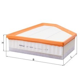 Kjøp Luftfilter av KNECHT LX 1640 til den lave prisen 488,49 NOK