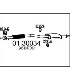 Vorschalldämpfer 01.30034 HYUNDAI von MTS