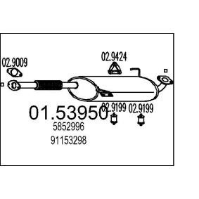Achetez des Silencieux intermédiaire MTS 01.53950 à prix pour 130,23 €