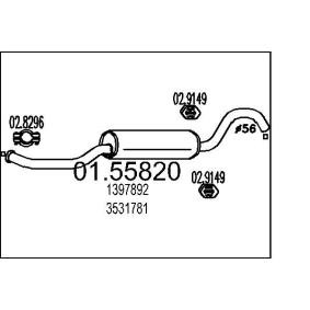Compre Silenciador central de MTS online para V90 Carrinha (965) a preços moderados