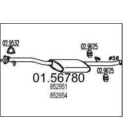 Achetez des Silencieux intermédiaire MTS 01.56780 à prix pour 970,57 €
