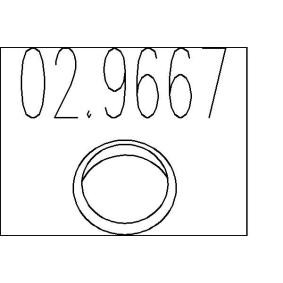 Achetez des Bague d'étanchéité, tuyau d'échappement MTS 02.9667 à prix pour 5,01 €