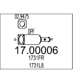Partikelfilter (DPF) 17.00006 von MTS günstig für 315,67 € online kaufen