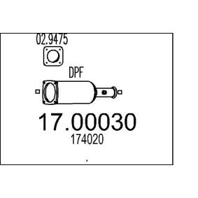 Partikelfilter (DPF) 17.00030 von MTS günstig für 337,61 € online kaufen