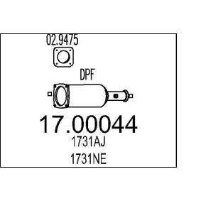 Partikelfilter (DPF) 17.00044 von MTS günstig für 356,25 € online kaufen