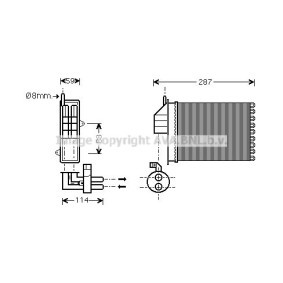 Wärmetauscher, Innenraumheizung FT6259 von PRASCO günstig für 64,86 € online kaufen