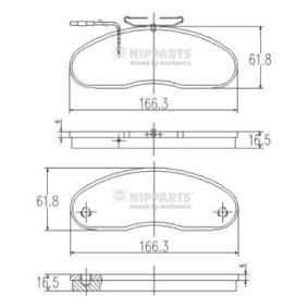 Acquista Kit pastiglie freni da NIPPARTS J3601081 a buon mercato per soli 46,64 €