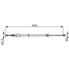 Handbremsseil 1 987 482 451 von BOSCH günstig für 16,14 € online kaufen