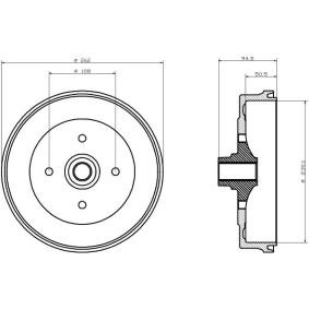 Bremstrommel 94008700 PORSCHE von TEXTAR