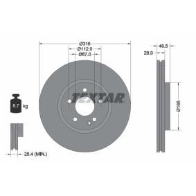 Bremsscheibe 92073100 von TEXTAR günstig für 65,18 € online kaufen