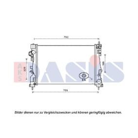 Kühler, Motorkühlung 010017N von AKS DASIS günstig für 90,90 € online kaufen