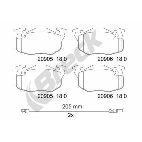Achetez des Plaquettes de frein BRECK 20905 00 702 10 à prix pour 13,66 €