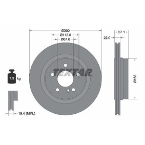 Bremsscheibe 92163600 von TEXTAR günstig für 38,69 € online kaufen