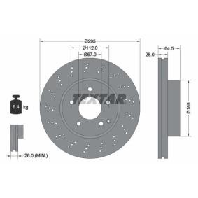 Bremsscheibe 92165003 von TEXTAR günstig für 55,45 € online kaufen