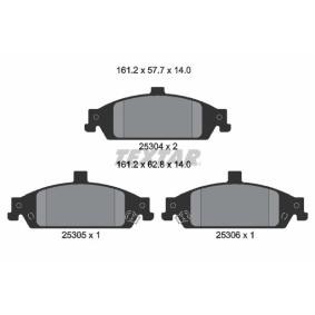 Acquista Kit pastiglie freni da TEXTAR 2530401 a buon mercato per soli 52,43 €