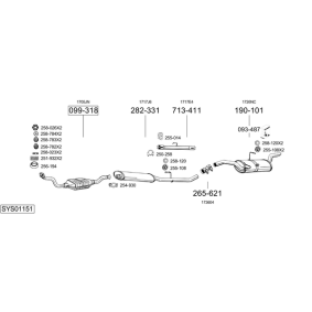 Køb Mellempotte af BOSAL 290-565 til den lave pris 549,42 DKK