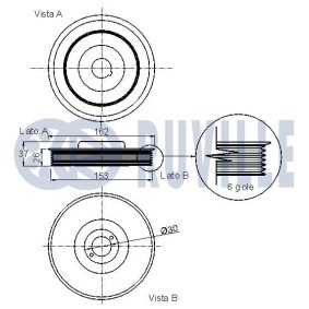 Riemenscheibe, Kurbelwelle 515816 von RUVILLE günstig für 103,19 € online kaufen
