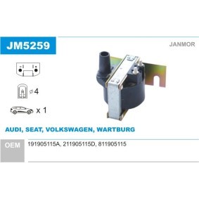 Zündspule JM5259 von JANMOR günstig für 51,96 € online kaufen