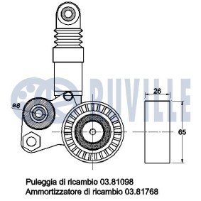 Spannrolle, Zahnriemen 56664 von RUVILLE günstig für 30,22 € online kaufen