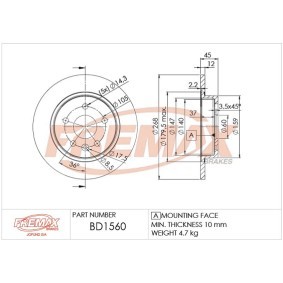 Bremsscheibe für CHEVROLET von FREMAX