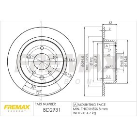 Compre Disco de travão da FREMAX BD-2931 a um preço baixo por 77,03 €