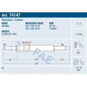 Glühkerze 74147 von FAE günstig für 17,80 € online kaufen