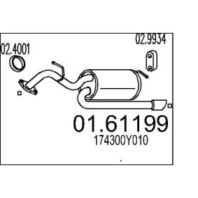 Comprar Silenciador trasero de MTS 01.61199 a bajo precio de 74,19 €