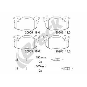 Achetez des Plaquettes de frein BRECK 20906 00 702 10 à prix pour 23,07 €