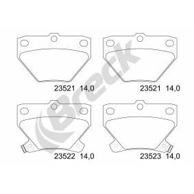 Achetez des Plaquettes de frein BRECK 23521 00 704 10 à prix pour 23,51 €