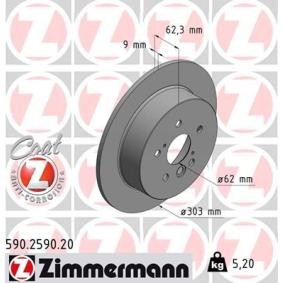 Compre Disco de travão da ZIMMERMANN 590.2590.20 a um preço baixo por 46,72 €