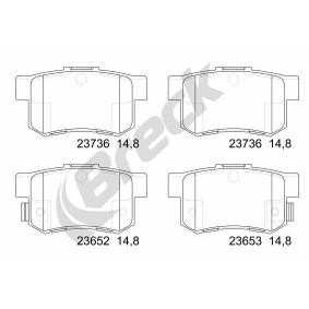 Achetez des Plaquettes de frein BRECK 23652 00 704 00 à prix pour 38,24 €