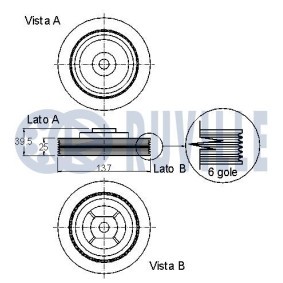 Riemenscheibe, Kurbelwelle 515511 von RUVILLE günstig für 123,15 € online kaufen