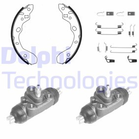 Bremsensatz, Trommelbremse 1066 MAZDA 323 von DELPHI